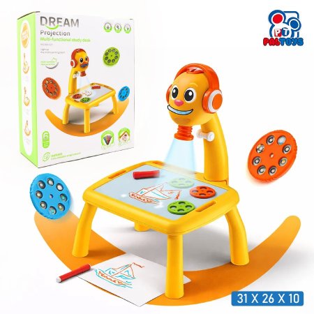 لعبة طاولة تعليمية للأطفال مع بروجكتور للرسم والكتابة حجم كبير